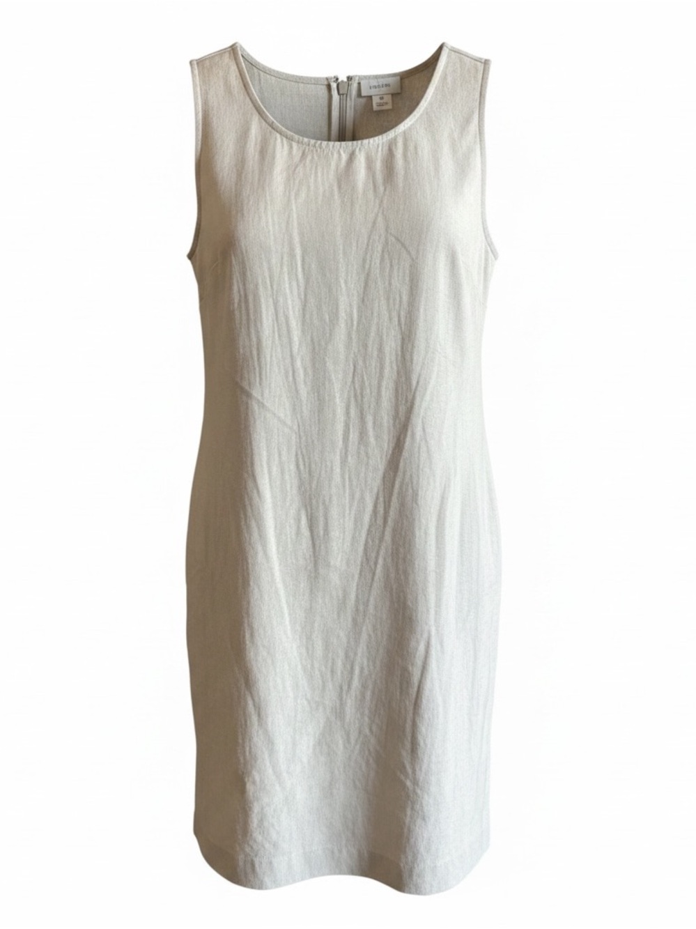 J. Crew Sleeveless Cream linen blend Shift Dress
